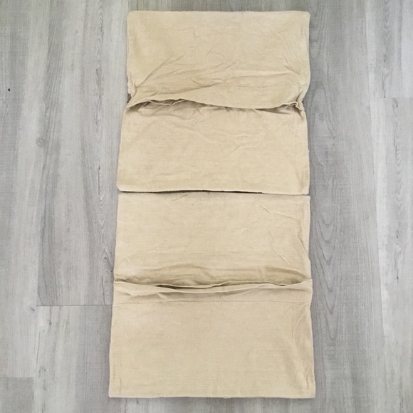 Pottery Barn 18X18 Sequined Cream With Light Blue Pillow Cases Covers Lot of 2 - Picture 4 of 4